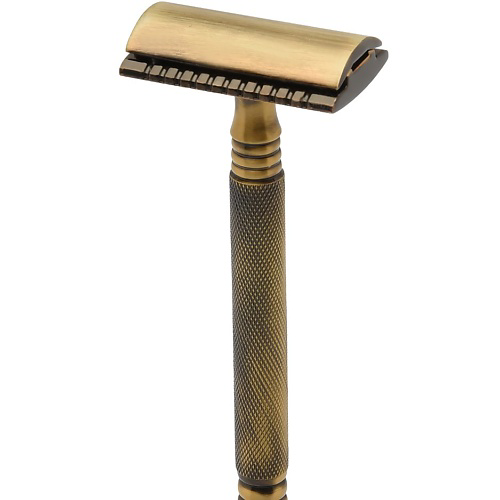 PEARL SHAVING Т образный станок с закрытым гребнем SS-01 Antique brass #1