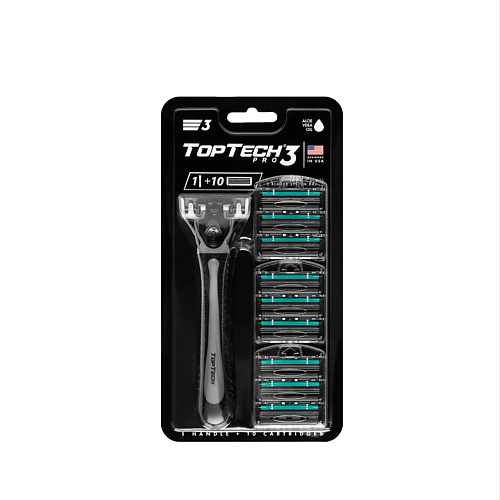 TOPTECH Мужская бритва Pro 3 c 10 сменными кассетами #1