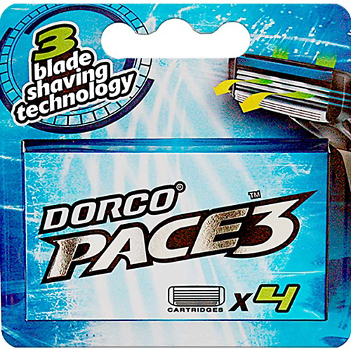 DORCO Сменные кассеты для бритья PACE3, 3-лезвийные #1