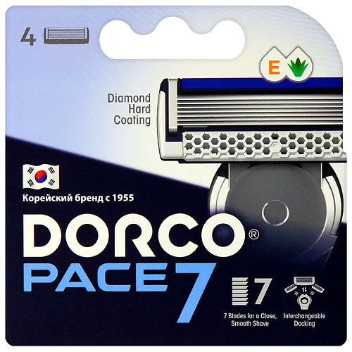 DORCO Сменные кассеты для бритья PACE7, 7-лезвийные #1