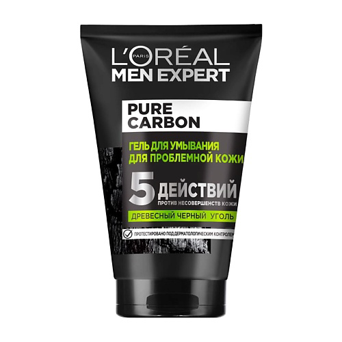 L'ORÉAL PARIS Очищающий Гель для умывания Men Expert 5 действий против проблем кожи с черным углем 100 #1