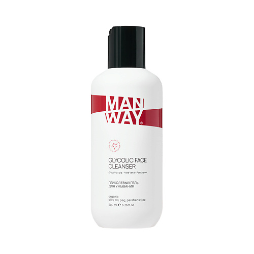 MAN WAY Гликолевый гель для умывания Glycolic Face Cleanser 200 #1