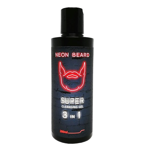 NEON BEARD Супер-очищающий гель для лица и бороды RED NEON  - Сандал 200 #1