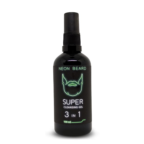 NEON BEARD Супер-очищающий гель для лица и бороды GREEN NEON - Экзотическая Вербена 100 #1