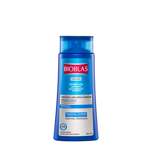 BIOBLAS Шампунь для мужчин против перхоти с ментолом и яблочным уксусом For Men 360 #1