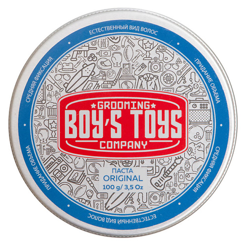 BOY'S TOYS Паста для укладки волос средней фиксации с низким уровнем блеска Original #1