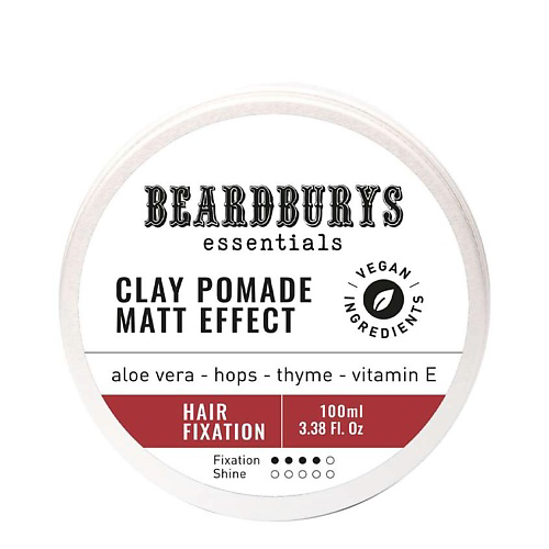 BEARDBURYS BeardBurys Матовая помада для волос Clay Pomade Matt 100 #1