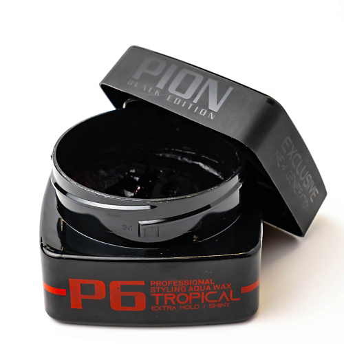 PION BLACK EDITION Профессиональный воск для укладки PION AQUA WAX P6 TROPICAL сильной фиксации 150 #1