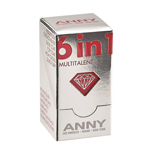 ANNY Мульти средство 6 в 1 (основа/уход/закрепляющее покрытие для ногтей) #1