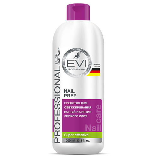 EVI PROFESSIONAL Средство для обезжиривания ногтей и снятия липкого слоя Professional Salon Nail Care Nail Prep 1000 #1