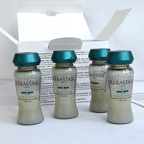 KERASTASE Ампулы Fusio-Dose  Concentre Vita-Ciment для мгновенного восстановления поврежденных волос 120 #1