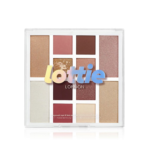 LOTTIE LONDON Палетка теней для век и хайлайтеров Megawatt Palette #1