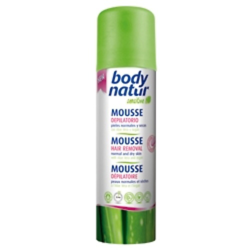 BODY NATUR Мусс для депиляции для нормальной и сухой кожи с алоэ и арганом Mousse Hair Removal 200 #1