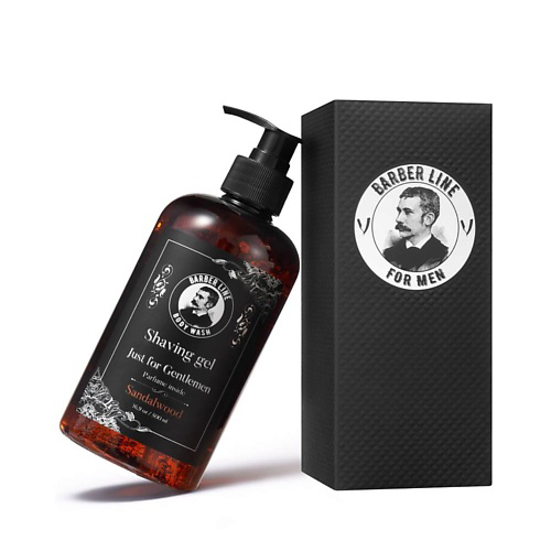 BARBER LINE FOR MEN Гель для бритья, не пенящийся, аромат Сандала 500 #1
