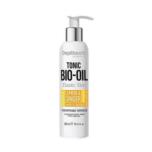 DEPILTOUCH PROFESSIONAL Биомасло тонизирующее с экстрактами лимона, имбиря и бета-каротином Tonic Bio-Oil Elastin Skin 300 #1