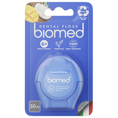 BIOMED Зубная нить Кокос и Манго Coconut and Mango Dental Floss #1