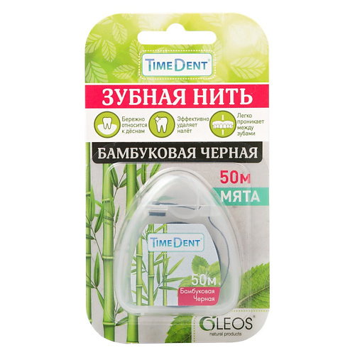 OLEOS Зубная нить бамбуковая белая #1