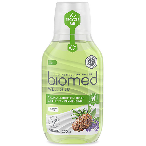 BIOMED Комплексный ополаскиватель для полости рта Well Gum 250 #1