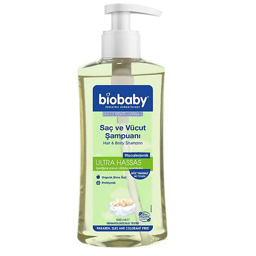 BIOBABY Детский шампунь для волос и тела Hair and Body Shampoo Ultra Sensitive 500 #1