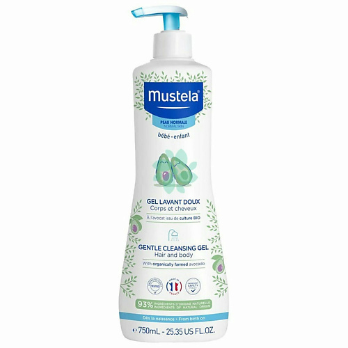 MUSTELA Детский шампунь и гель для купания Bebe Gentle Cleansing Gel 750 #1
