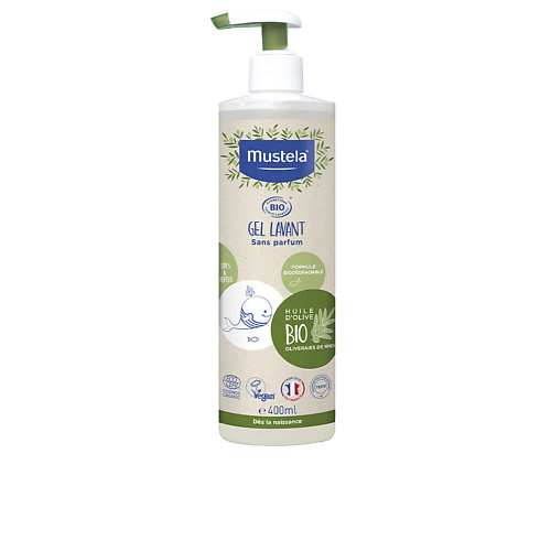 MUSTELA Гель для душа-шампунь 2-в-1 Organic Cleansing Gel с маслом оливы 400 #1