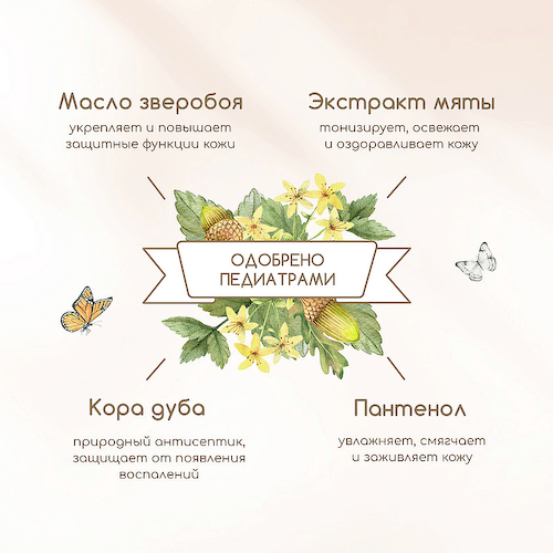 РЕЦЕПТЫ БАБУШКИ АГАФЬИ Гель-мыло увлажняющее детское с пантенолом для ухода за кожей младенца 300 #1