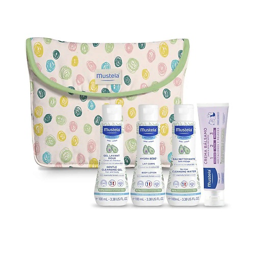 MUSTELA Набор для купания и ухода за кожей малыша Little Moments Polka Dot #1