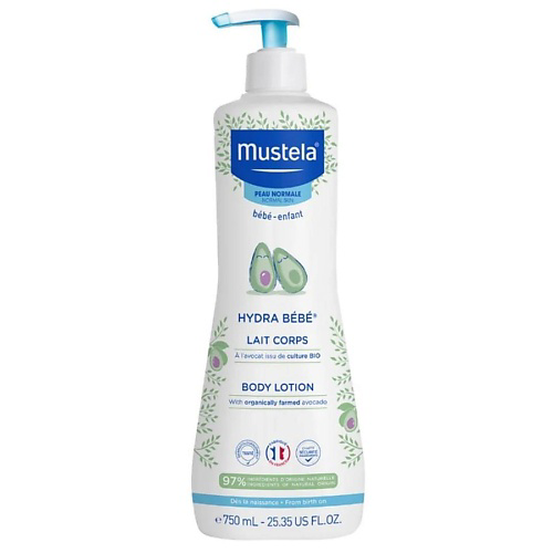 MUSTELA Увлажняющий лосьон для тела с авокадо Hydra Bebe 750 #1
