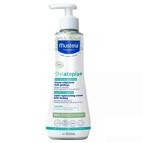 MUSTELA Восстанавливающий крем против зуда и сухости Stelatopia+ Lipid-replenishing 300 #1