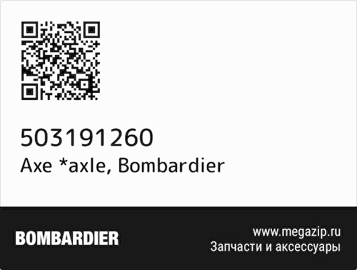 Axe *axle Bombardier 503191260 #1
