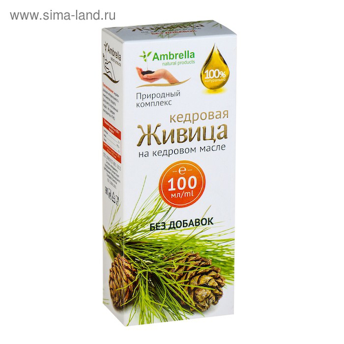 Кедровая живица на кедровом масле без добавок, от холестерина, 100 мл #1