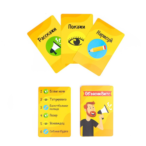 Настольная игра для компании детей и взрослых, скажи иначе «Объясни Вите», 32 карточки #1