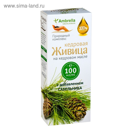 Кедровая живица на кедровом масле с сабельником, суставной, 100 мл #1