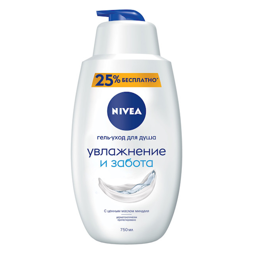 гель для душа NIVEA Увлажнение и Забота 750мл #1