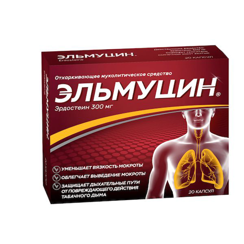Эльмуцин капсулы 300мг 20шт #1