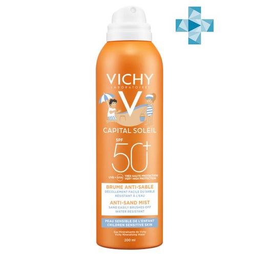 Спрей-вуаль солнцезащитный детский Анти-песок SPF50+ Capital Soleil Vichy/Виши 200мл #1