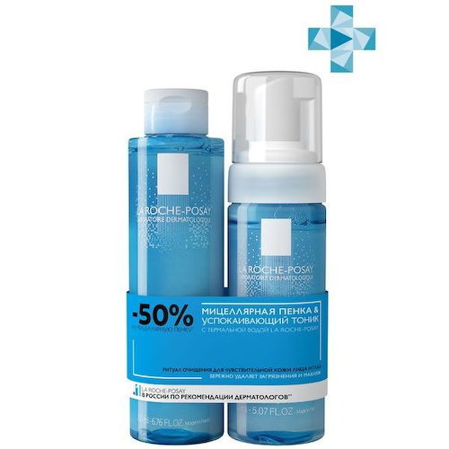 Набор для лица La Roche Posay/Ля рош позе: Тоник успокаивающий 200мл+Пенка мицеллярная 150мл #1