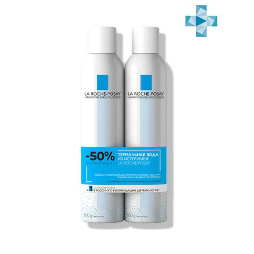 Вода термальная для взрослых и детей скидка -50% на второй La Roche Posay/Ля рош позе фл. 300мл 2шт #1