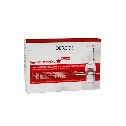 Средство против выпадения волос для женщин Dercos Aminexil Intensive 5 Vichy/Виши 6мл 21шт #1
