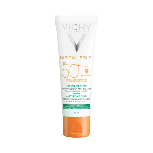Уход для жирной проблемной кожи матирующий 3 в 1 SPF50+ Capital Soleil Vichy/фл. 50мл (МВ232701) #1