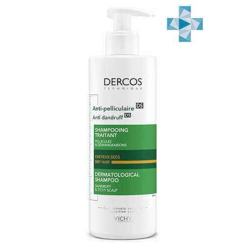 Dercos Интенсивный Шампунь-уход против перхоти для сухих волос, 390 мл, VICHY #1