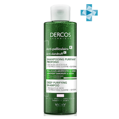 Dercos Шампунь-пилинг против перхоти глубоко очищающий, 250 мл, VICHY #1
