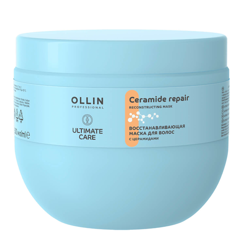 Ultimate Care Восстанавливающая маска для волос с церамидами, 500 мл, OLLIN #1