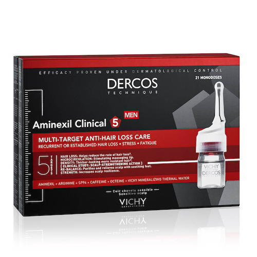 Dercos Aminexil Intensive 5 Средство против выпадения волос для мужчин, 21 ампула, VICHY #1