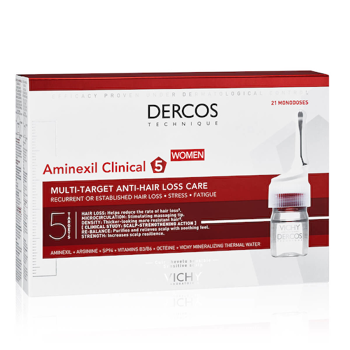 Dercos Aminexil Intensive 5 Средство против выпадения волос для женщин, 21 ампула, VICHY #1