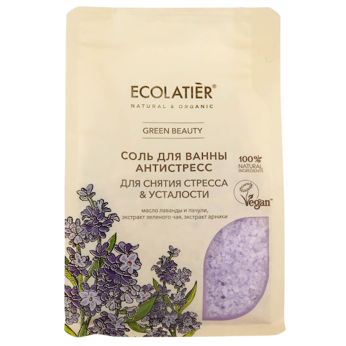GREEN Соль для ванны Антистресс, 600 гр, Ecolatier #1