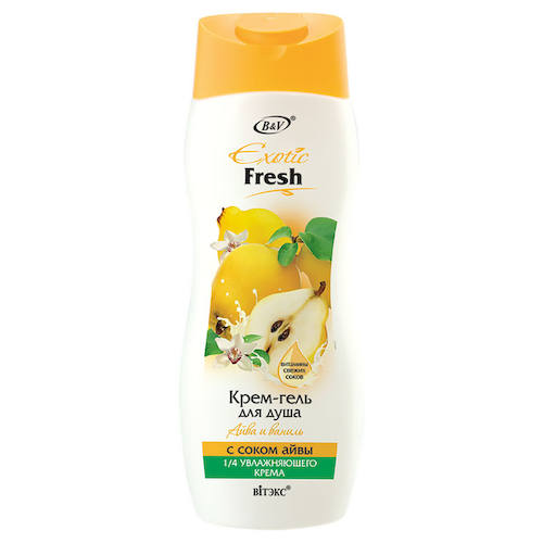 Крем-гель для душа Айва и Ваниль, Exotic Fresh, 500 мл, Витэкс #1