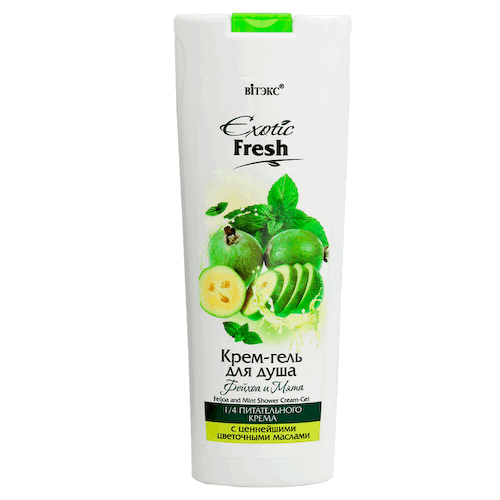 Крем-гель для душа Фейхоа и мята, Exotic Fresh, 500 мл, Витэкс #1