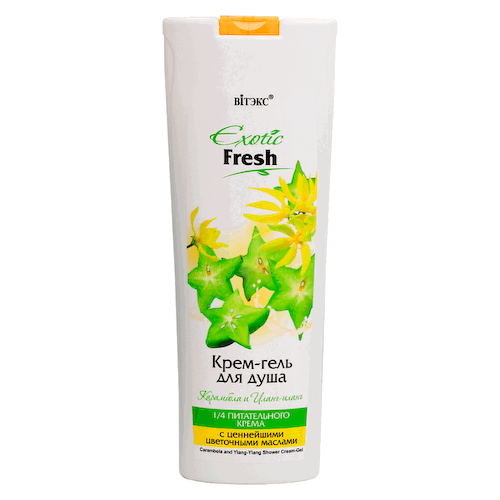 Крем-гель для душа Карамбола и Иланг-иланг, Exotic Fresh, 500 мл, Витэкс #1