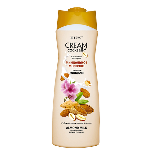 Крем-гель для душа Миндальное молочко с маслом миндаля Cream Cocktail, 515 мл, Витэкс #1
